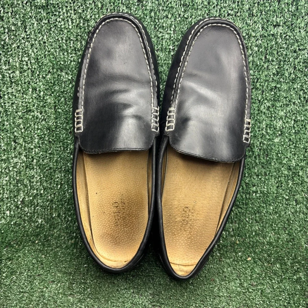 Polo Ralph Lauren Woodley Leather Driving Loafer Classic Moccasins Black Men 12D